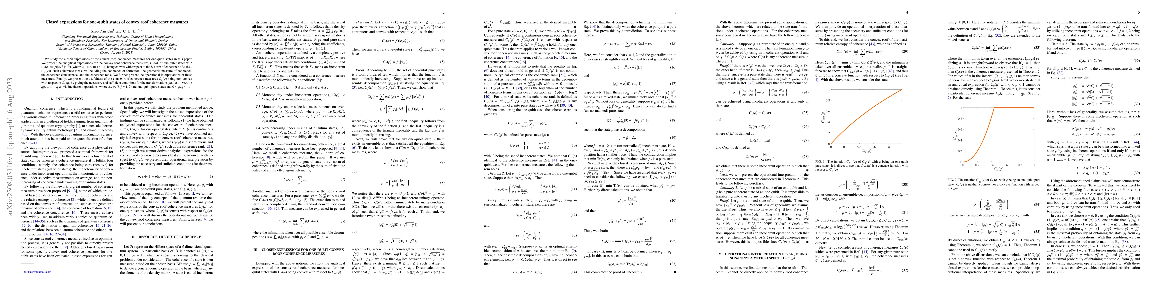 Thumbnail for Closed expressions for one-qubit states of convex roof coherence
  measures