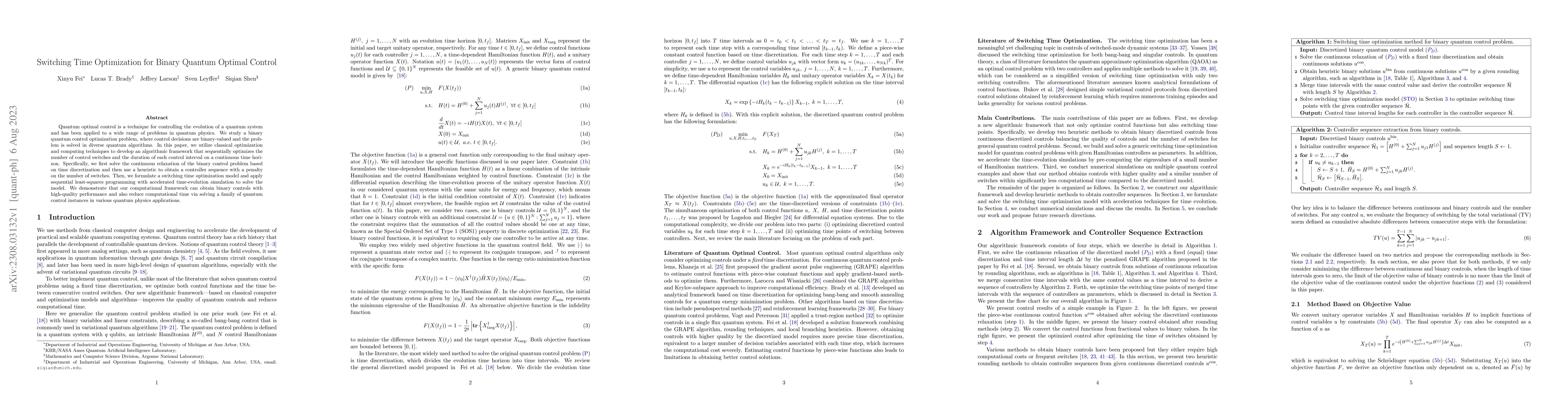 Thumbnail for Switching Time Optimization for Binary Quantum Optimal Control