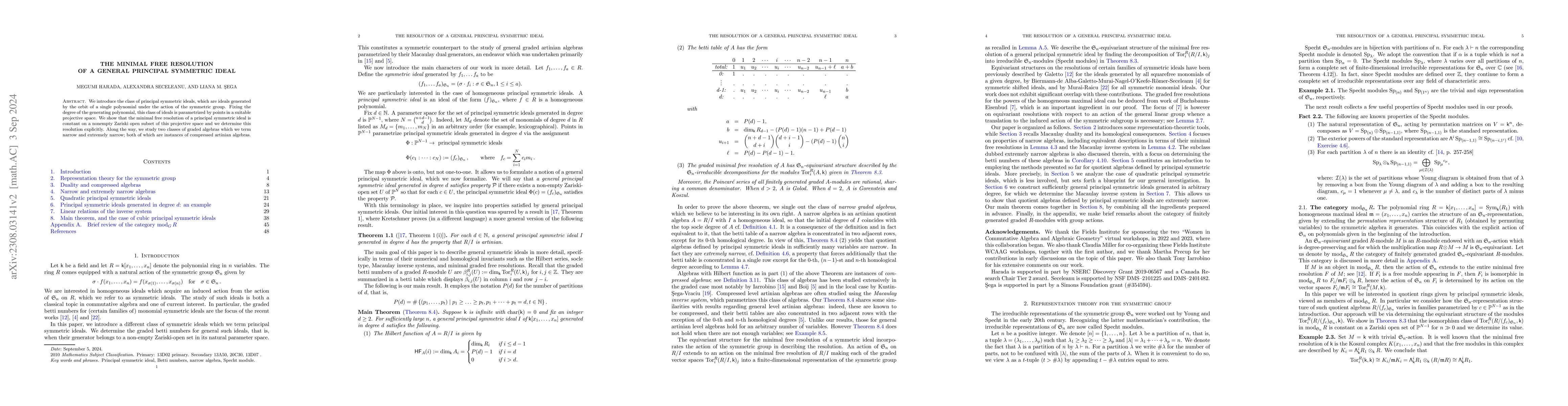 Thumbnail for The minimal free resolution of a generic symmetric principal ideal