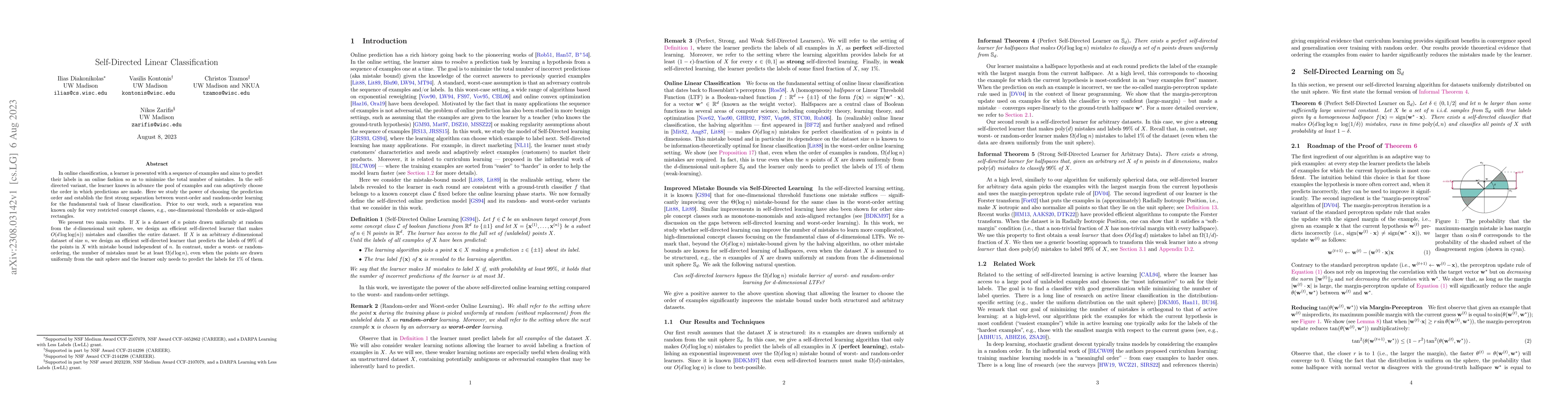 Thumbnail for Self-Directed Linear Classification