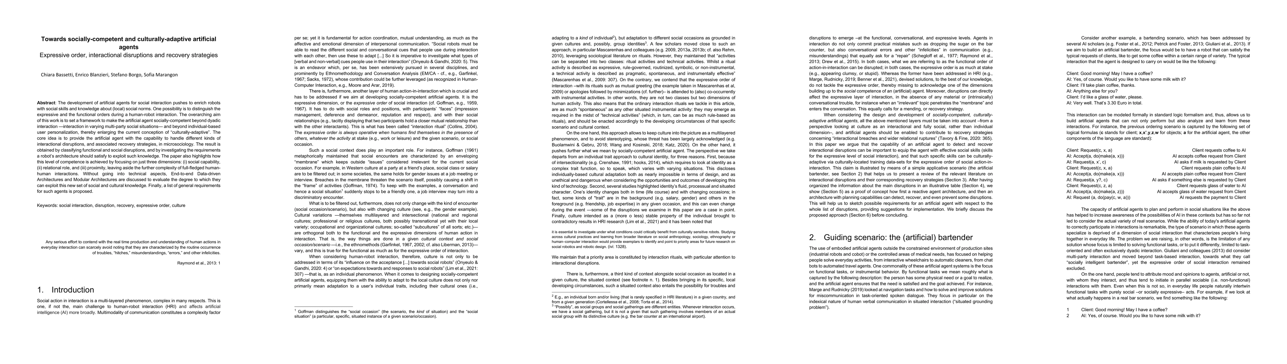 Thumbnail for Towards socially-competent and culturally-adaptive artificial agents
  Expressive order, interactional disruptions and recovery strategies