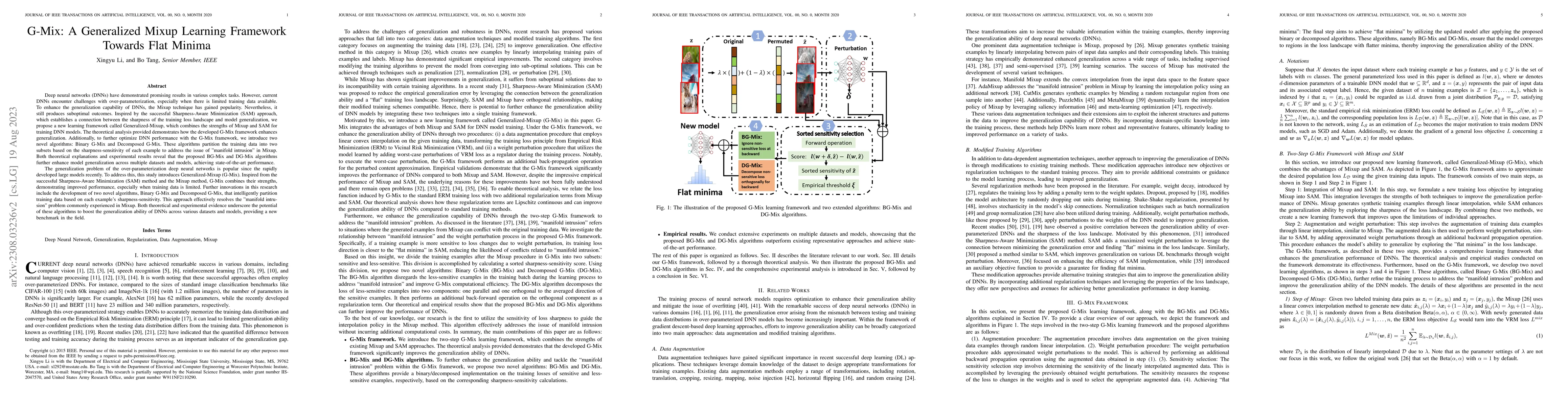 Thumbnail for G-Mix: A Generalized Mixup Learning Framework Towards Flat Minima