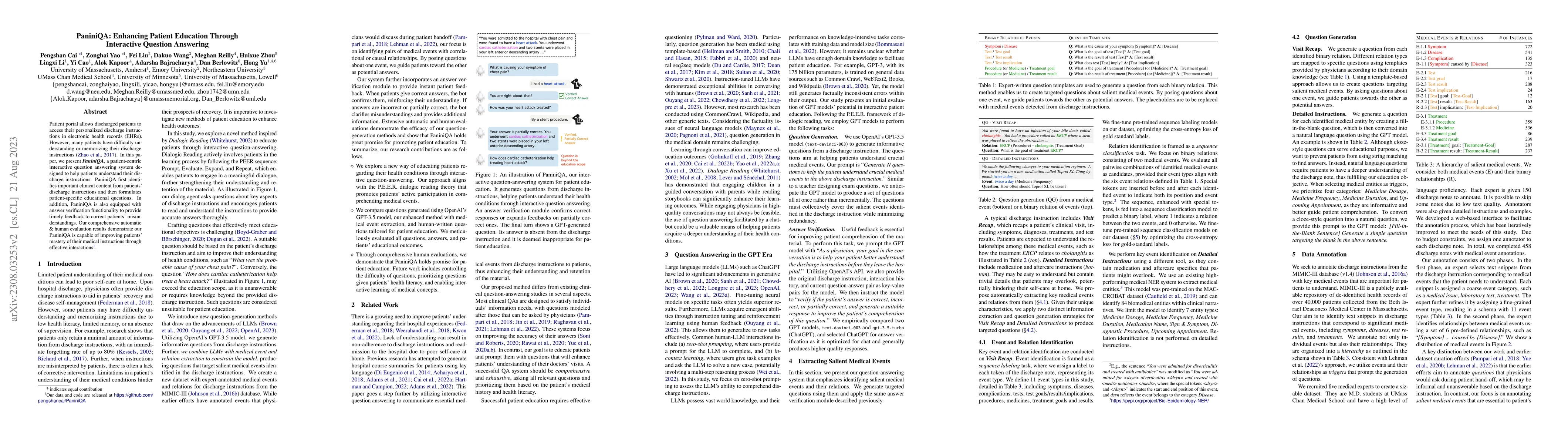 Thumbnail for PaniniQA: Enhancing Patient Education Through Interactive Question
  Answering