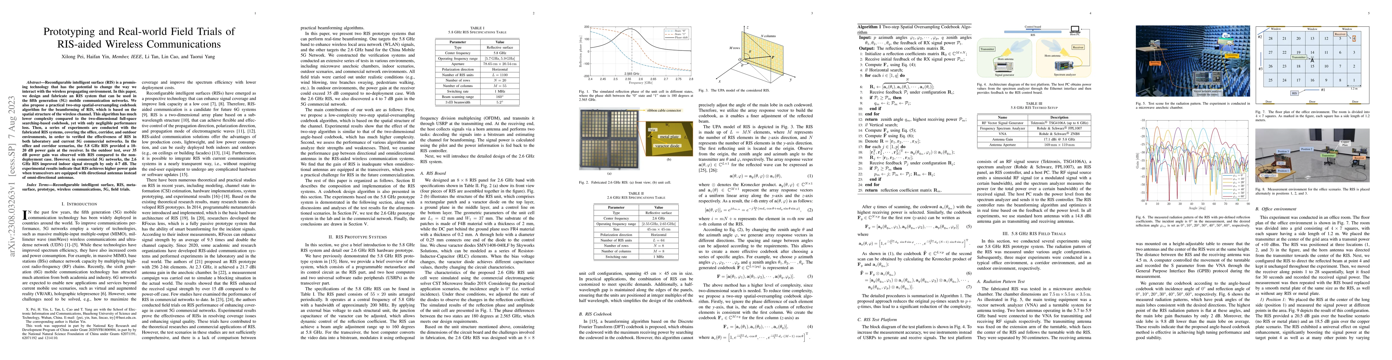 Thumbnail for Prototyping and real-world field trials of RIS-aided wireless
  communications