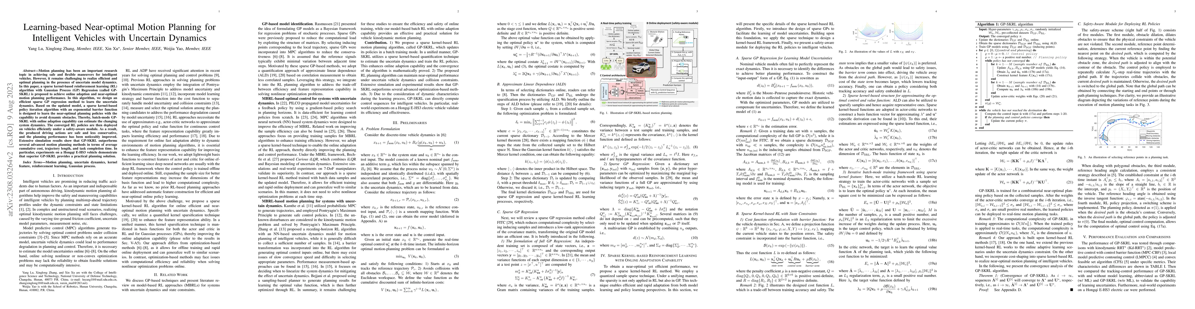 Thumbnail for Learning-based Near-optimal Motion Planning for Intelligent Vehicles
  with Uncertain Dynamics