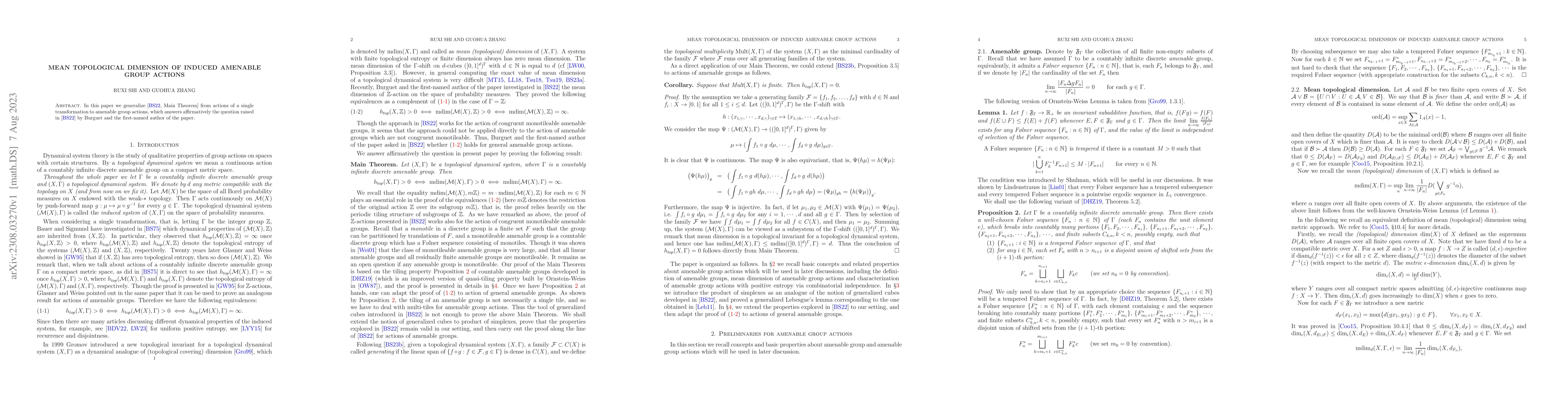 Thumbnail for Mean topological dimension of induced amenable group actions
