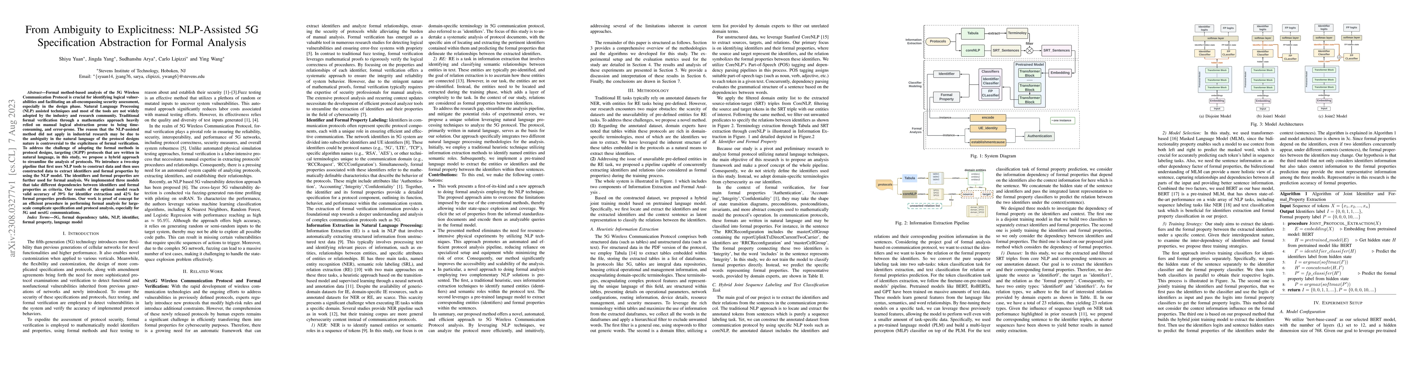 Thumbnail for From Ambiguity to Explicitness: NLP-Assisted 5G Specification
  Abstraction for Formal Analysis
