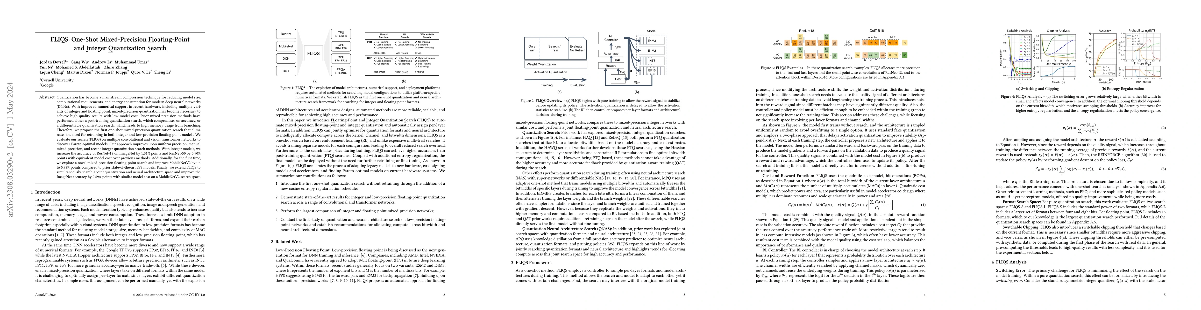 Thumbnail for FLIQS: One-Shot Mixed-Precision Floating-Point and Integer Quantization
  Search
