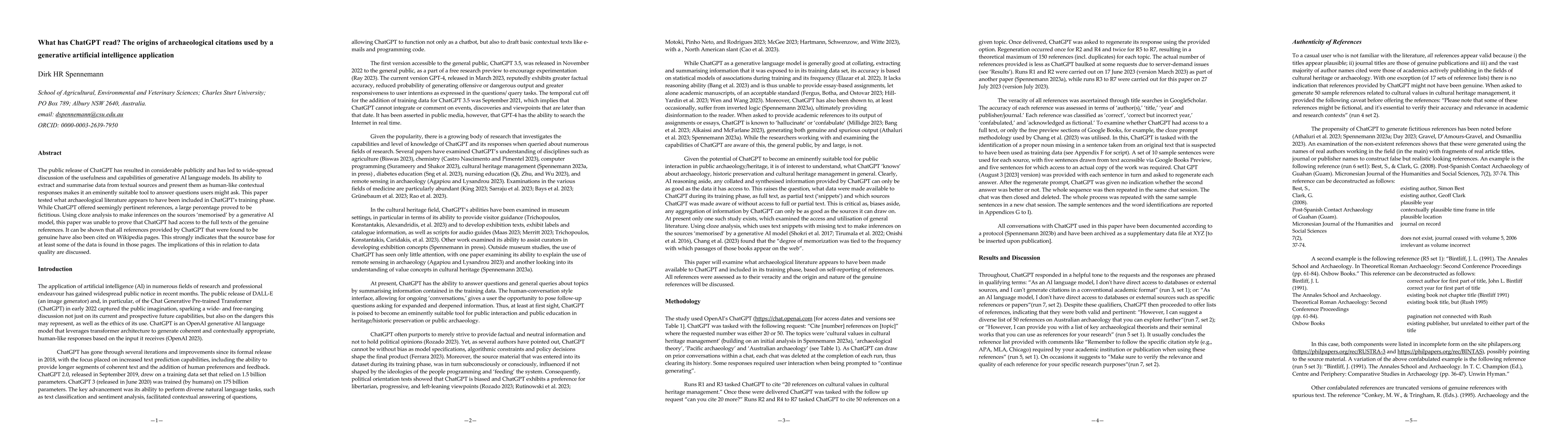Thumbnail for What has ChatGPT read? The origins of archaeological citations used by a
  generative artificial intelligence application