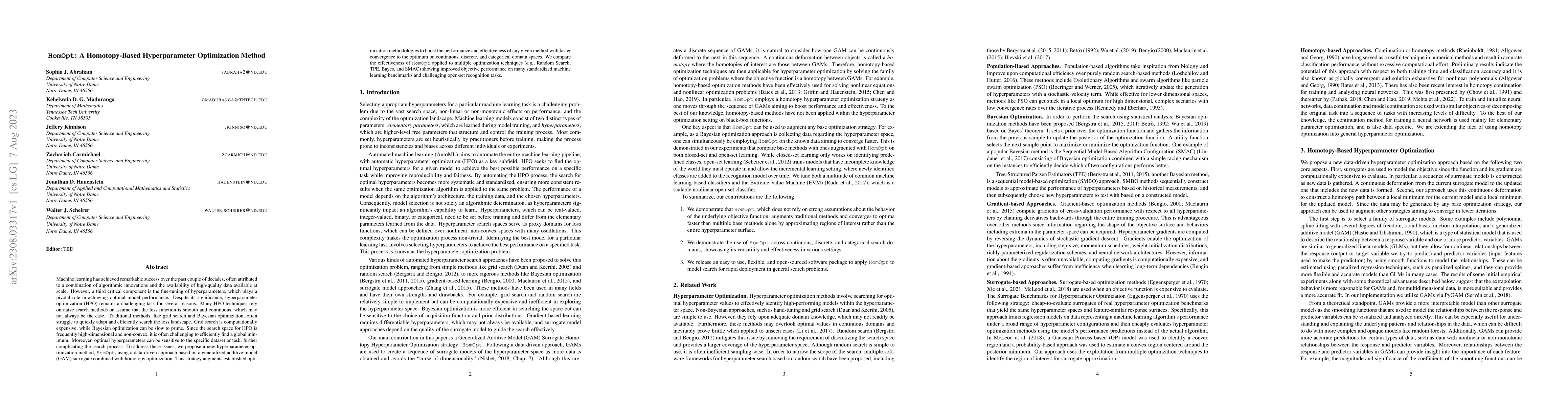 Thumbnail for HomOpt: A Homotopy-Based Hyperparameter Optimization Method