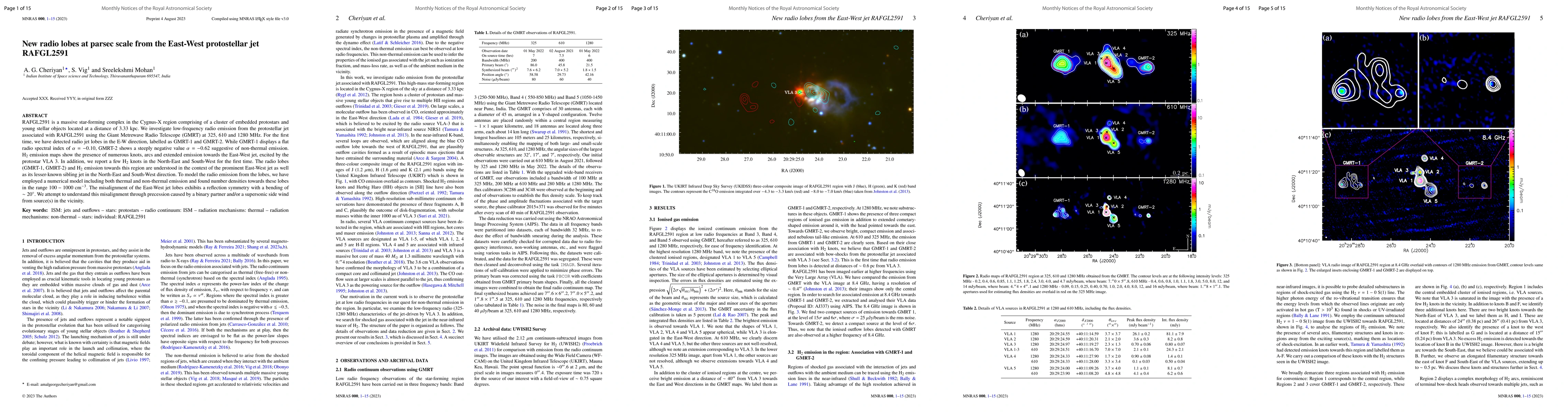 Thumbnail for New radio lobes at parsec scale from the East-West protostellar jet
  RAFGL2591