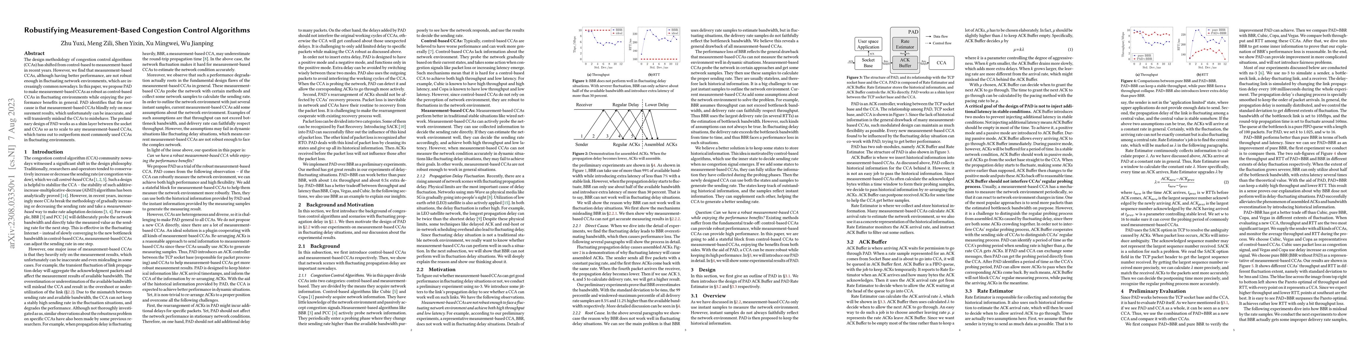 Thumbnail for Robustifying Measurement-Based Congestion Control Algorithms