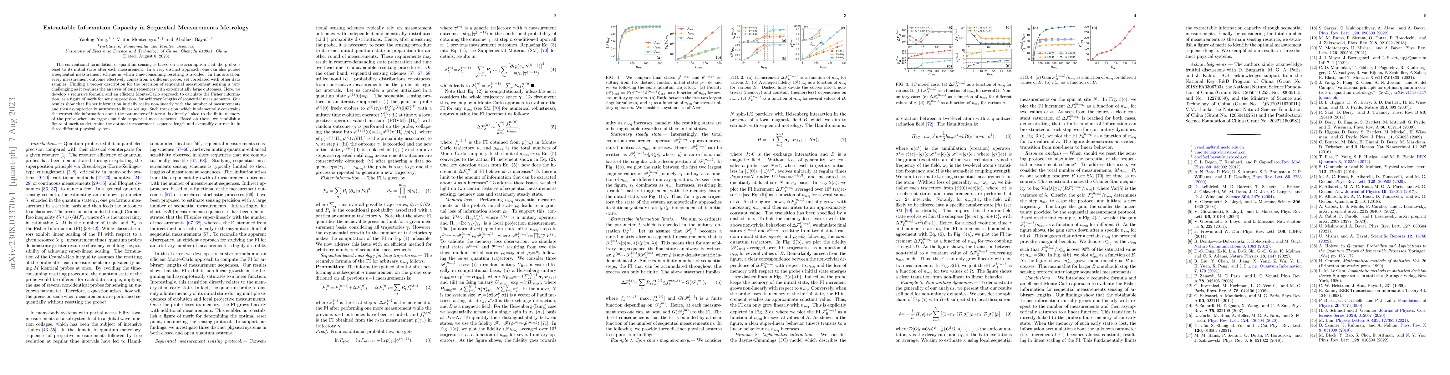 Thumbnail for Extractable Information Capacity in Sequential Measurements Metrology