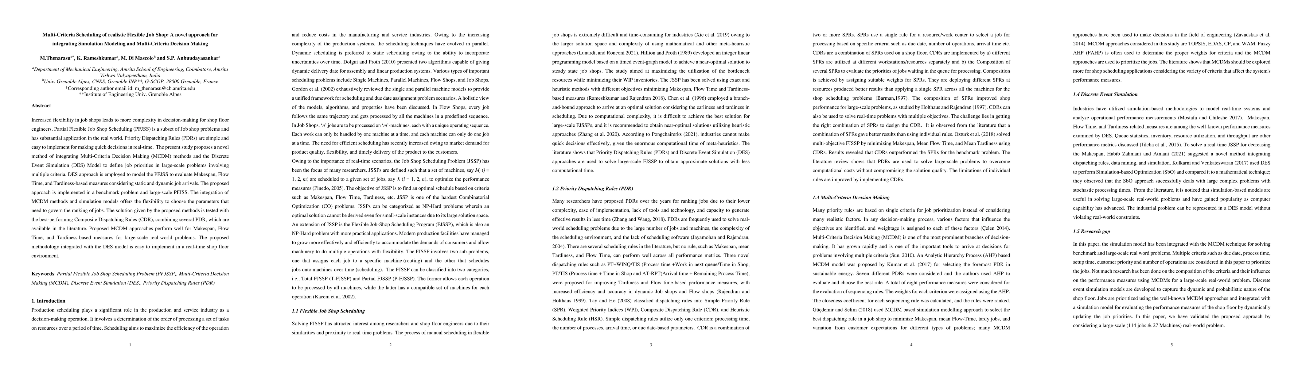 Thumbnail for Multi-criteria scheduling of realistic flexible job shop: a novel
  approach for integrating simulation modelling and multi-criteria decision
  making