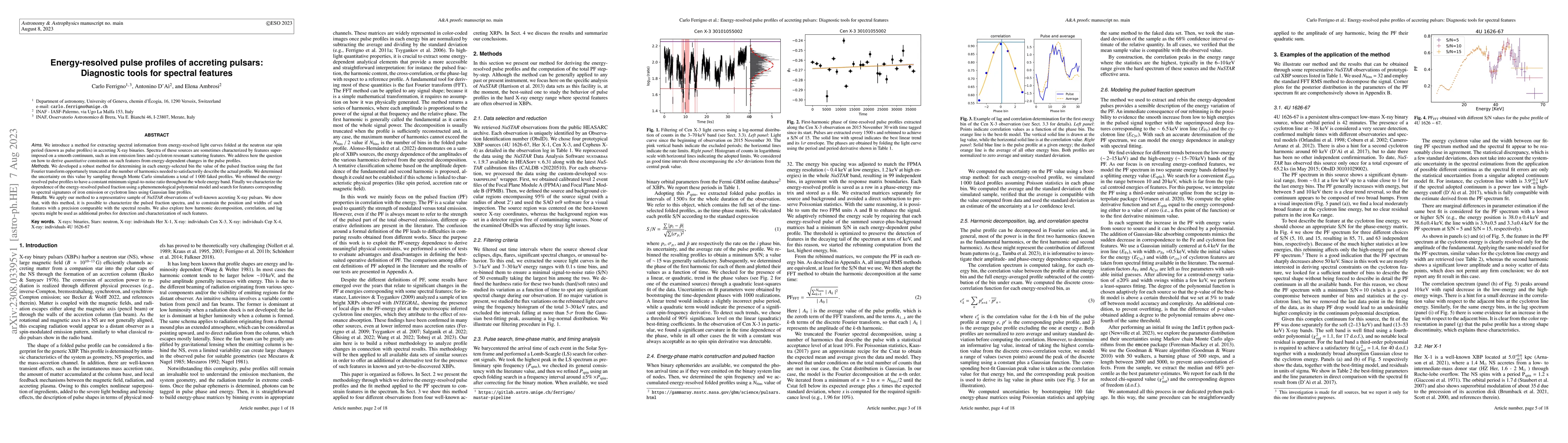 Thumbnail for Energy-resolved pulse profiles of accreting pulsars: Diagnostic tools
  for spectral features