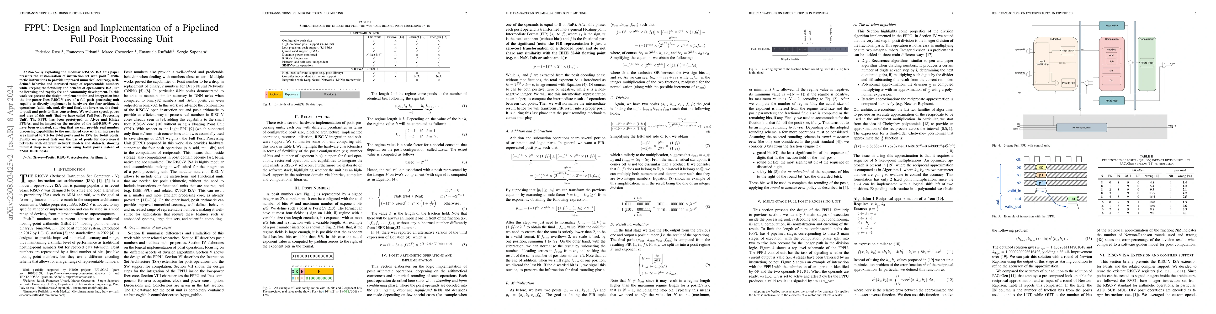 Thumbnail for PPU: Design and Implementation of a Pipelined Full Posit Processing Unit