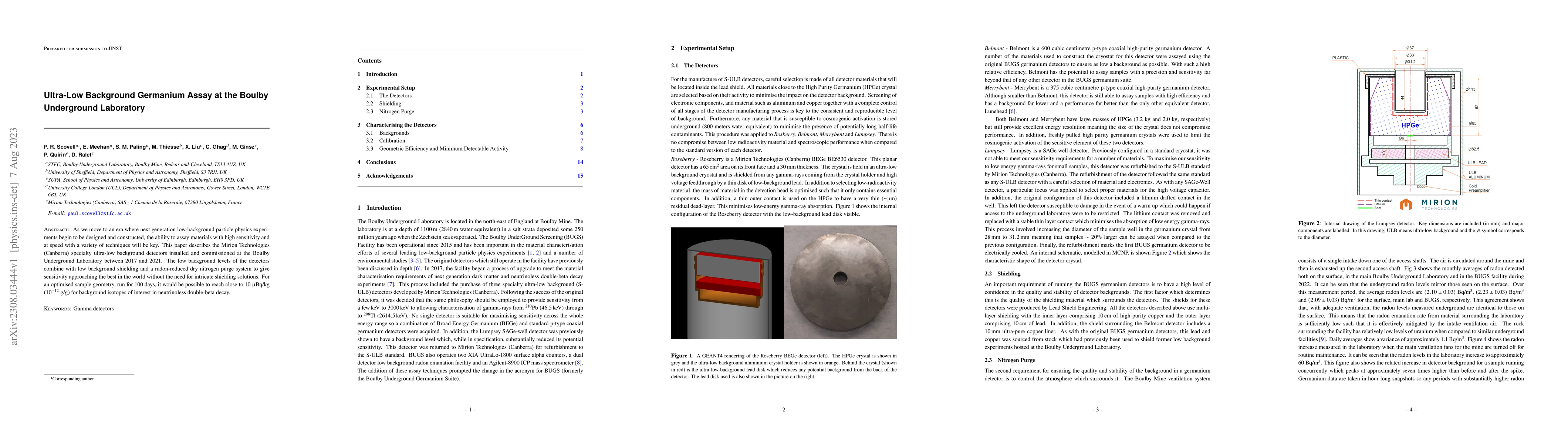 Thumbnail for Ultra-Low Background Germanium Assay at the Boulby Underground
  Laboratory