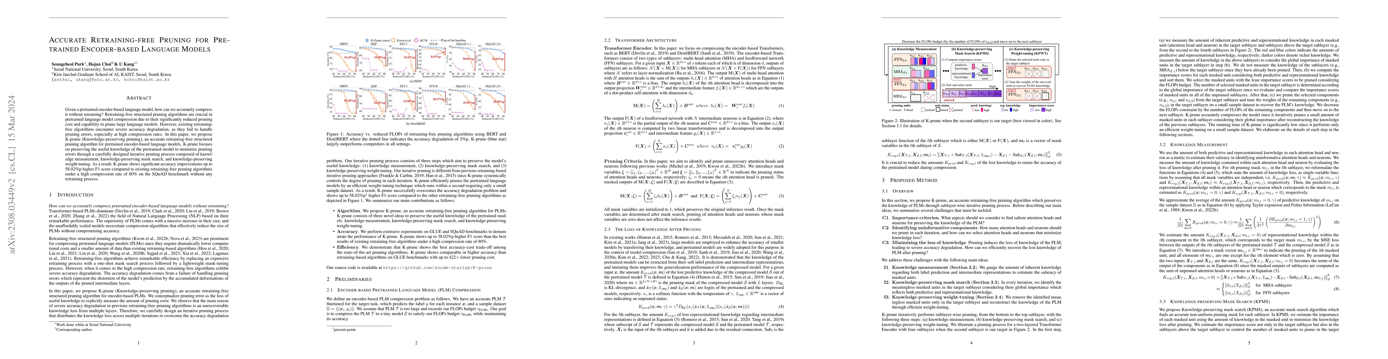 Thumbnail for Accurate Retraining-free Pruning for Pretrained Encoder-based Language
  Models