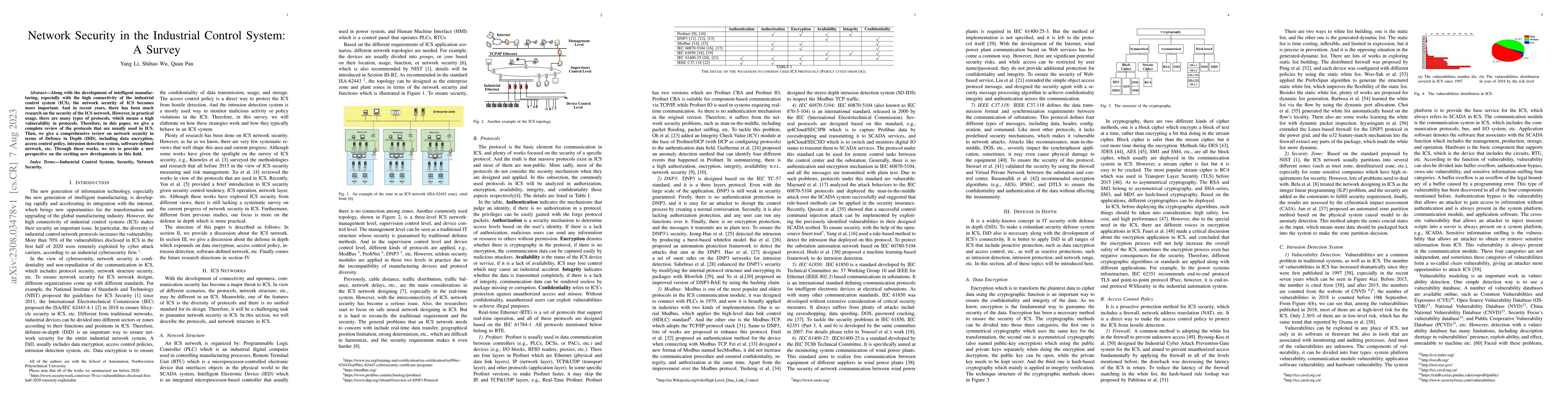 Thumbnail for Network Security in the Industrial Control System: A Survey