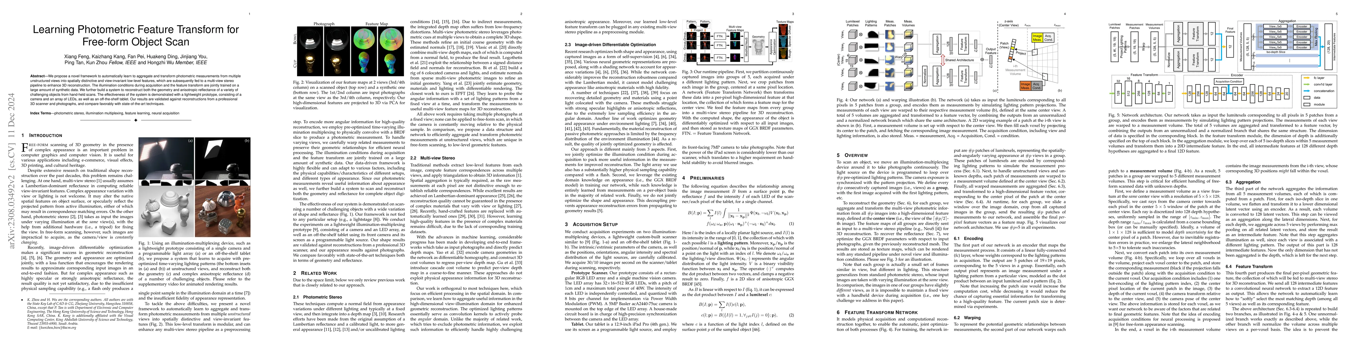 Thumbnail for Learning Photometric Feature Transform for Free-form Object Scan