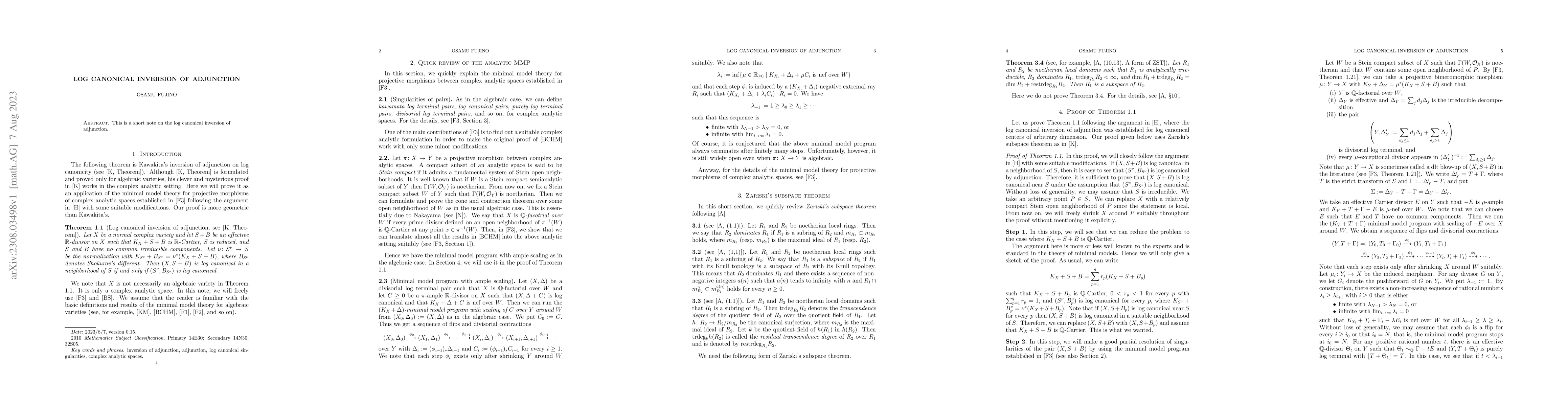 Thumbnail for Log canonical inversion of adjunction
