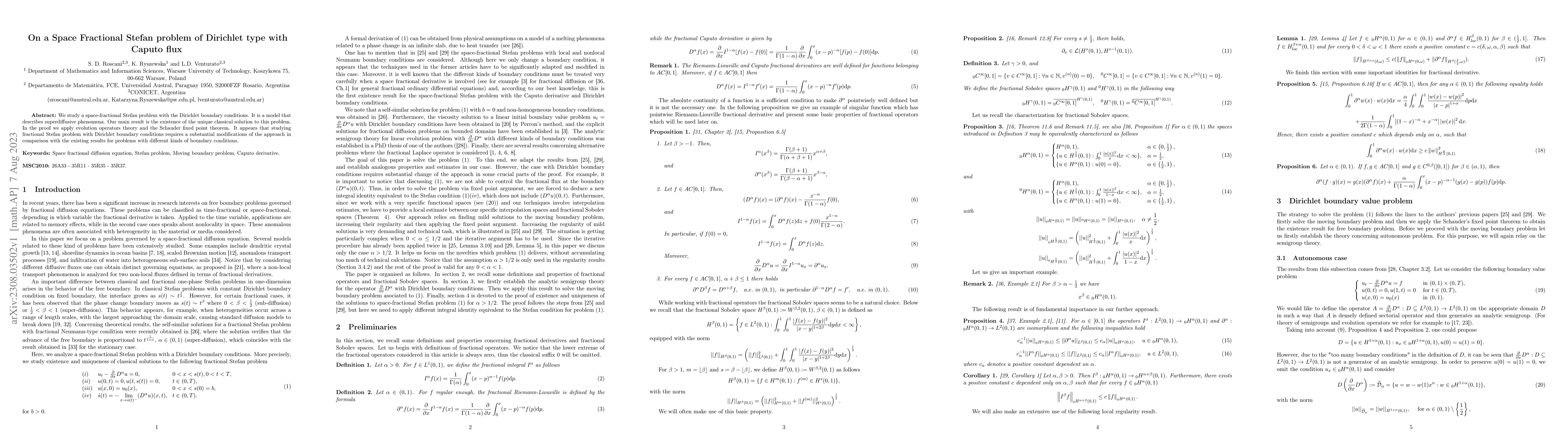 Thumbnail for On a Space Fractional Stefan problem of Dirichlet type with Caputo flux