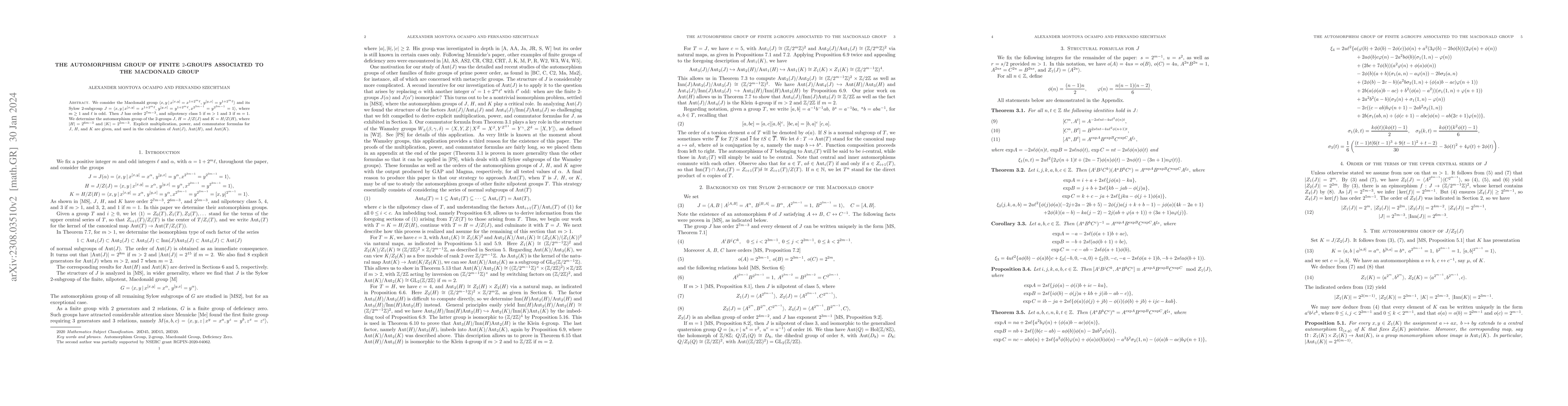 Thumbnail for The automorphism group of finite $2$-groups associated to the Macdonald
  group