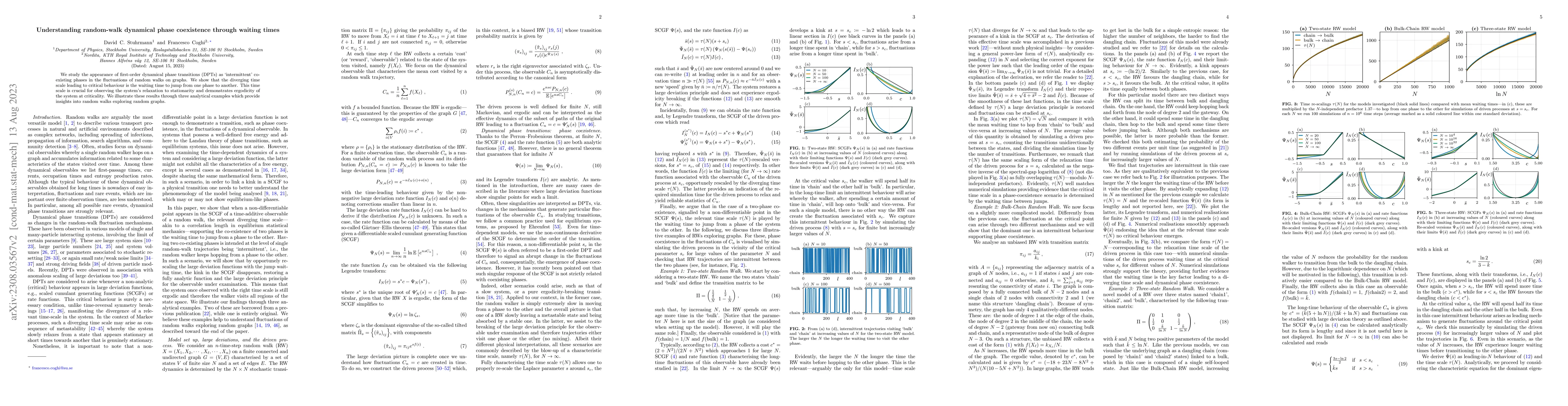 Thumbnail for Understanding random-walk dynamical phase coexistence through waiting
  times