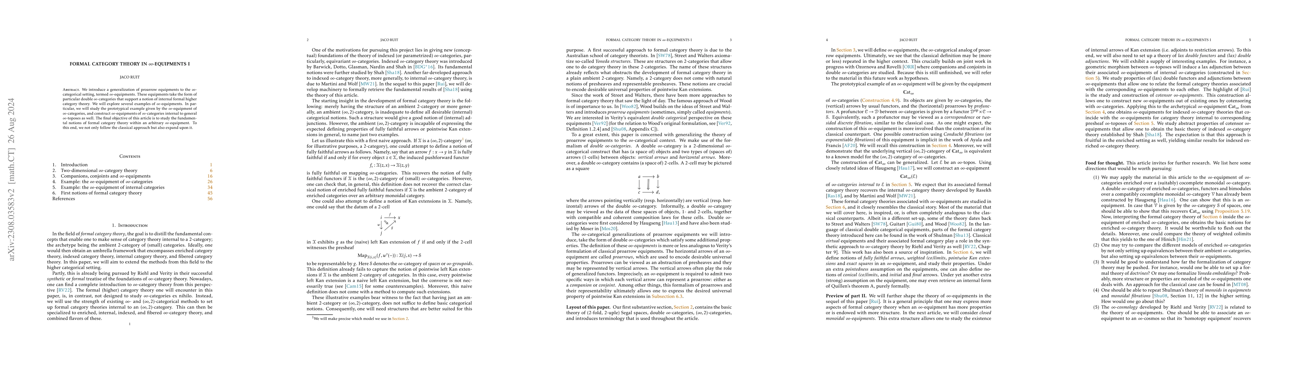 Thumbnail for Formal category theory in $\infty$-equipments I