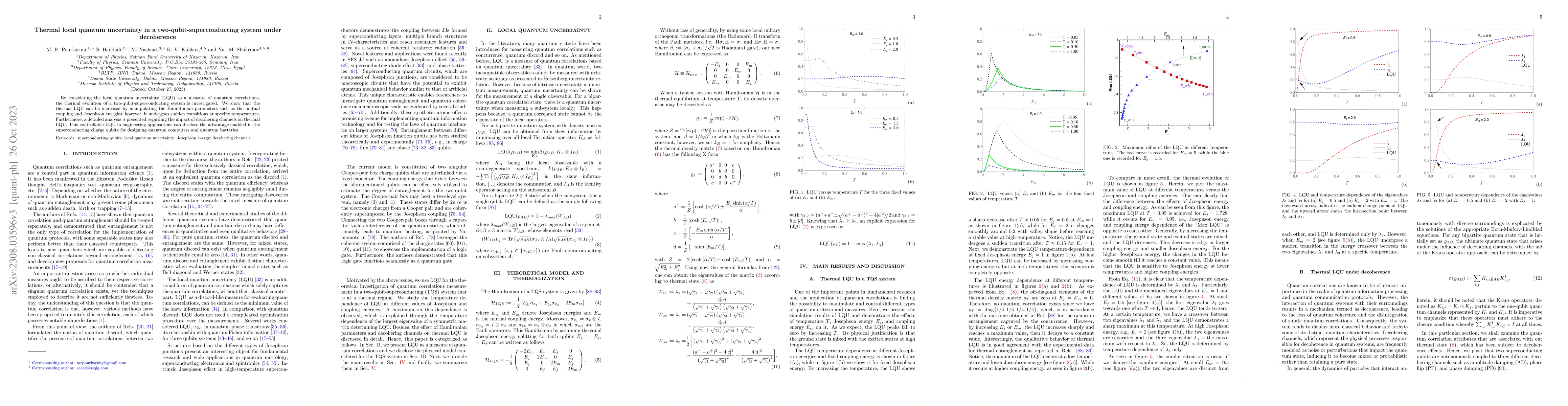 Thumbnail for Thermal local quantum uncertainty in a two-qubit-superconducting system
  under decoherence