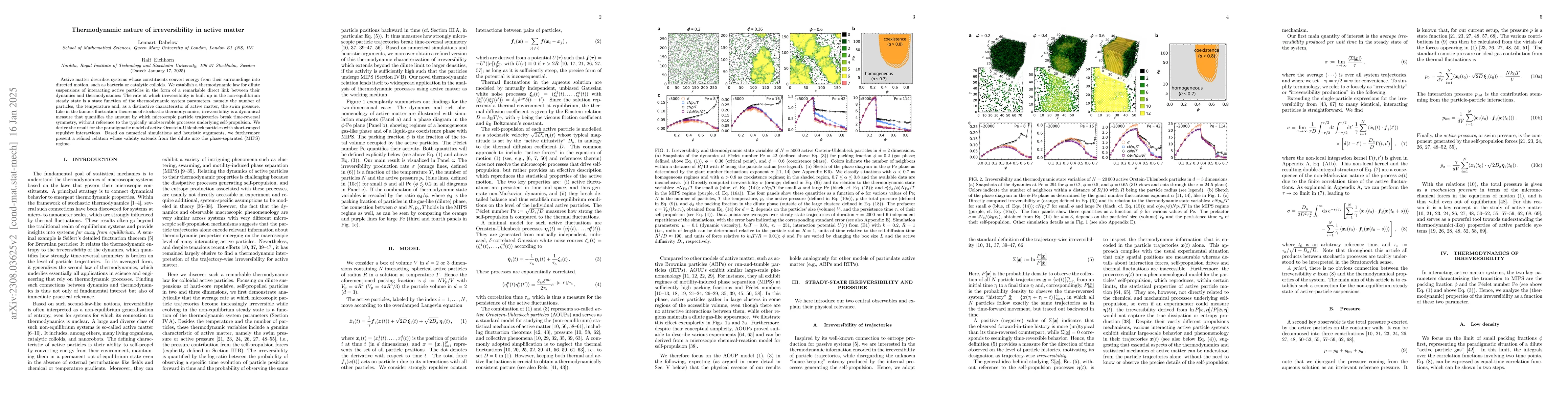 Thumbnail for Thermodynamic nature of irreversibility in active matter
