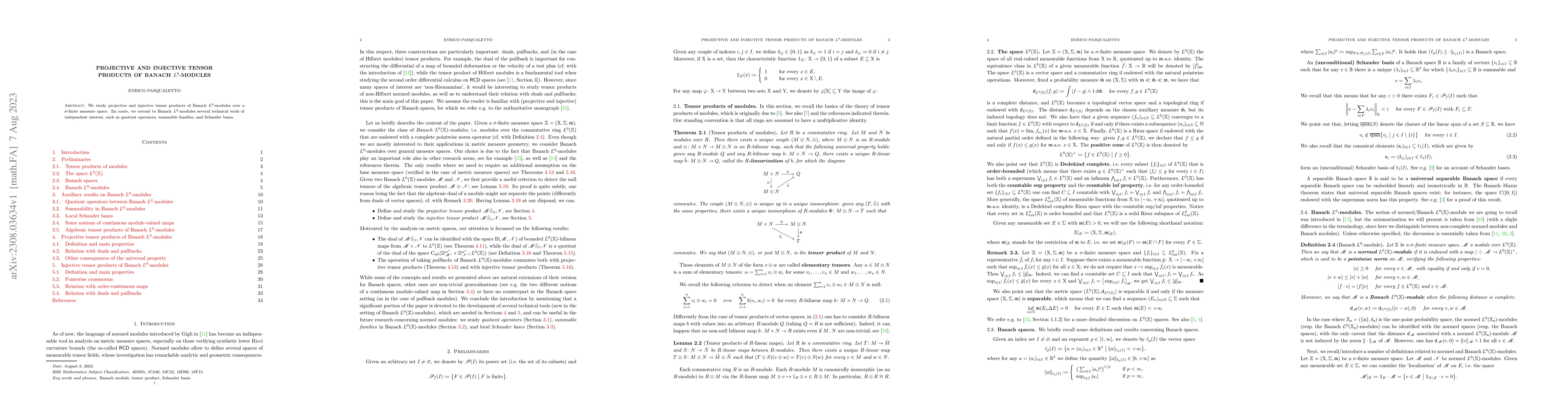 Thumbnail for Projective and injective tensor products of Banach $L^0$-modules
