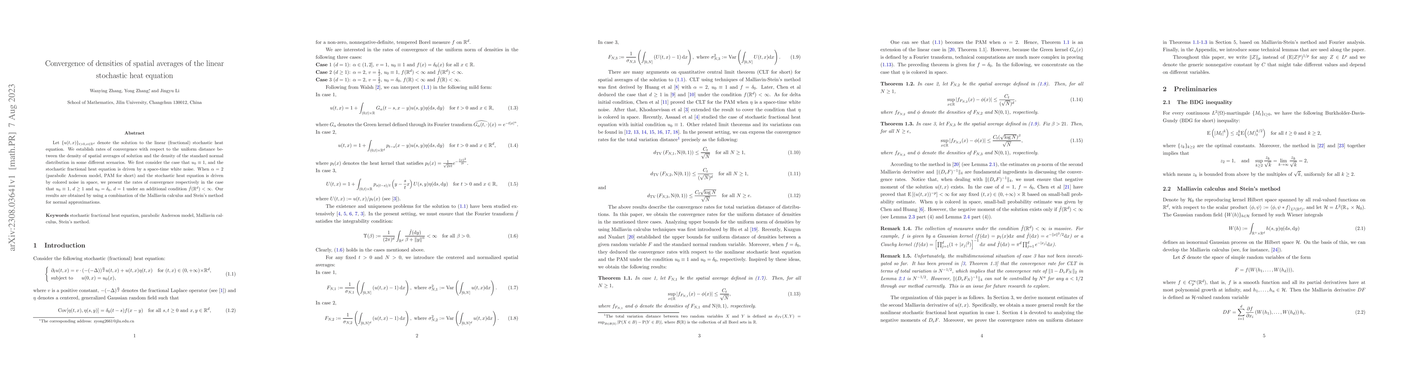 Thumbnail for Convergence of densities of spatial averages of the linear stochastic
  heat equation