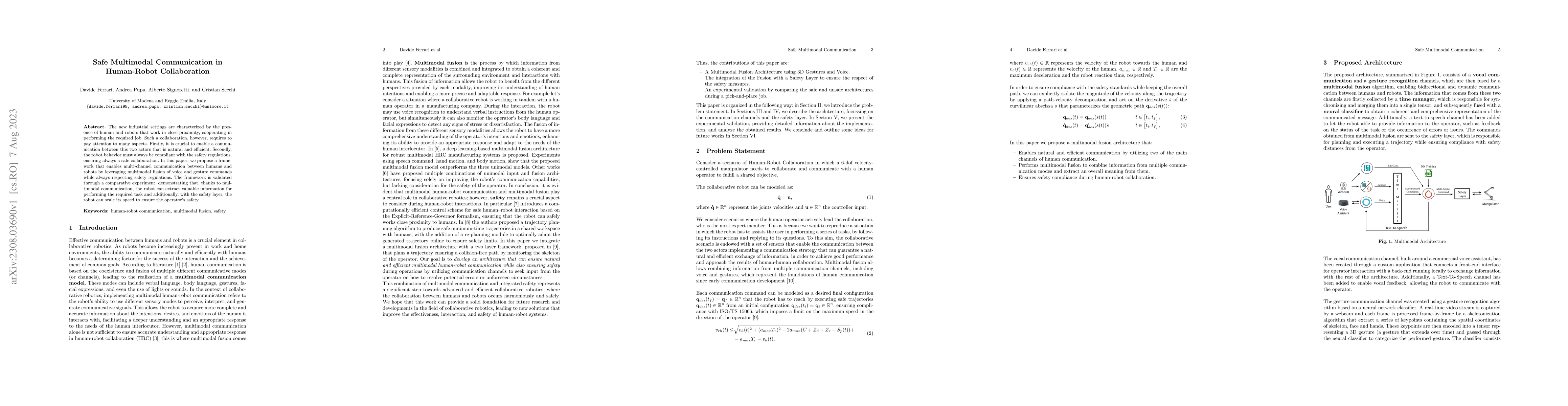 Thumbnail for Safe Multimodal Communication in Human-Robot Collaboration