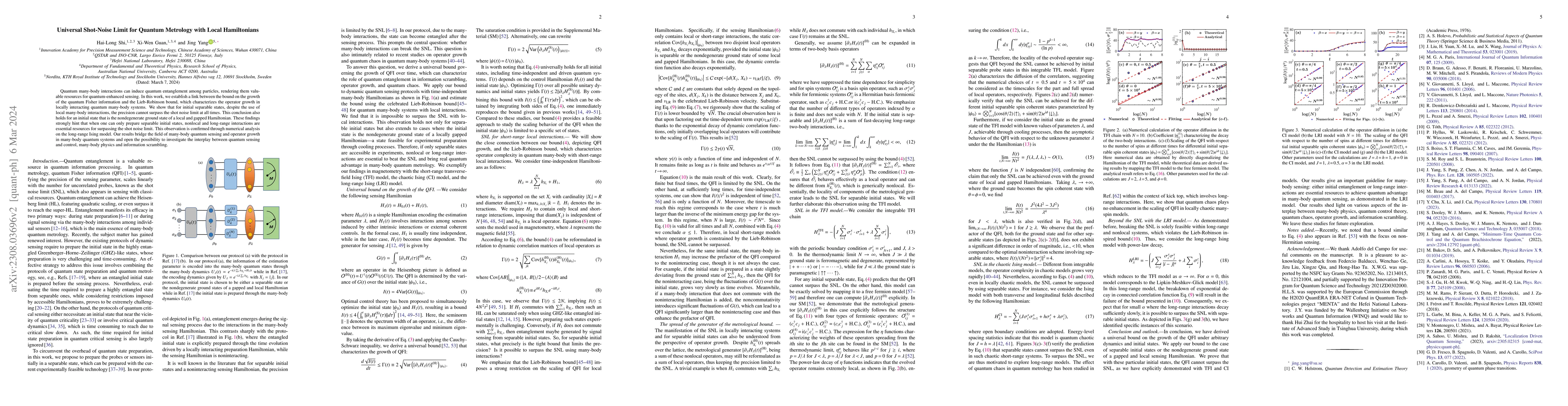 Thumbnail for Universal shot-noise limit for quantum metrology with local Hamiltonians