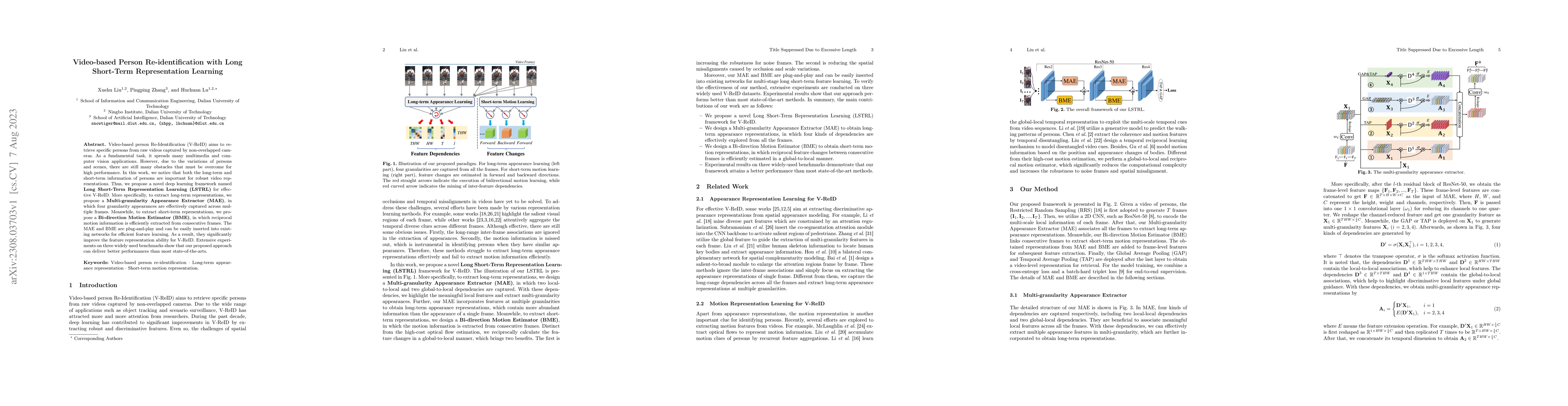 Thumbnail for Video-based Person Re-identification with Long Short-Term Representation
  Learning
