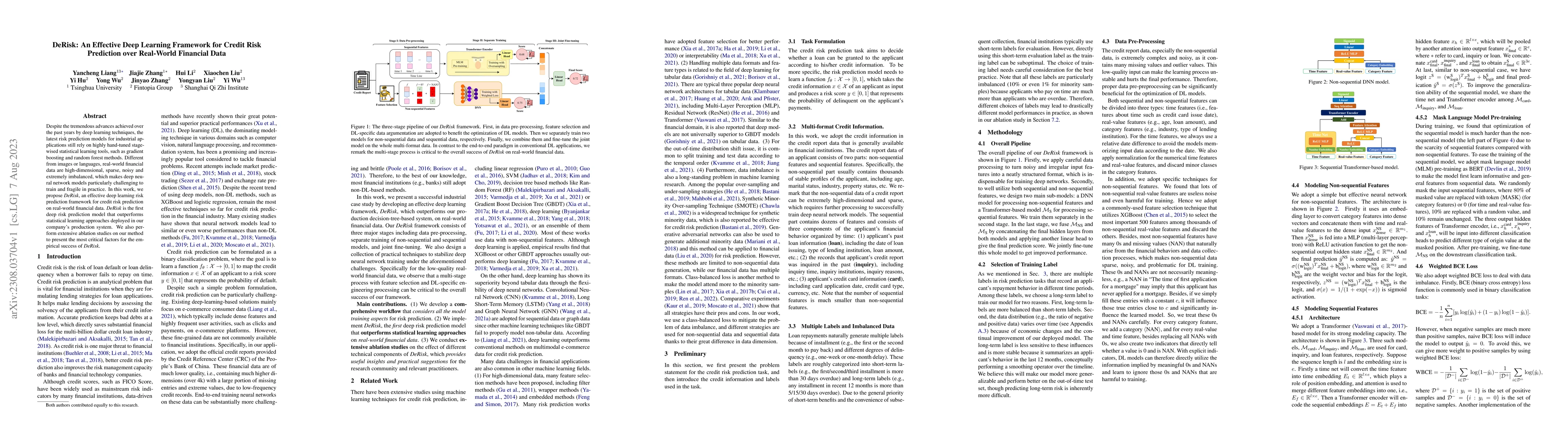 Thumbnail for DeRisk: An Effective Deep Learning Framework for Credit Risk Prediction
  over Real-World Financial Data
