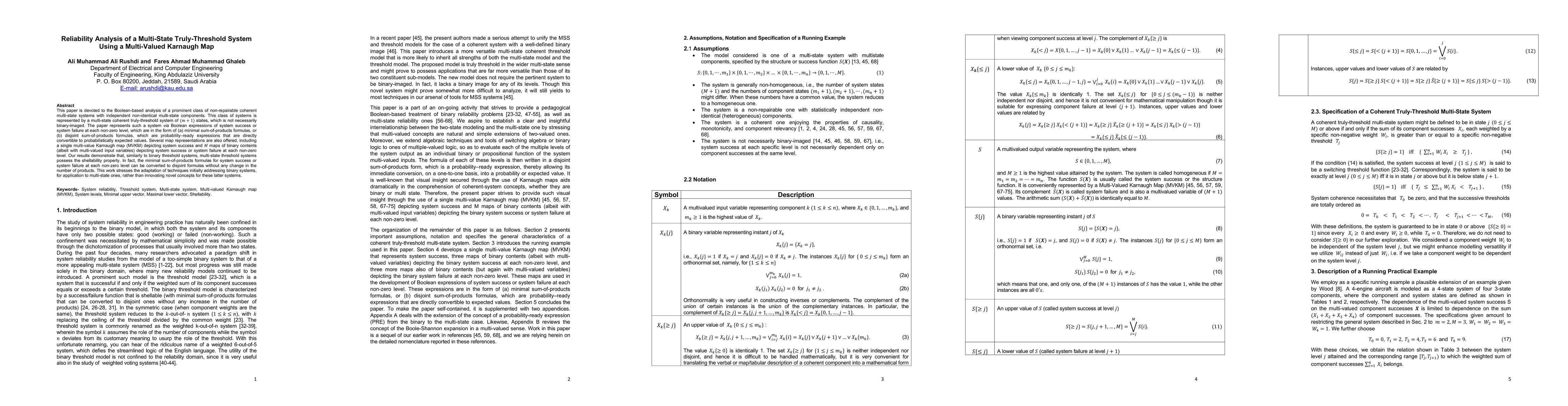 Thumbnail for Reliability Analysis of a Multi-State Truly-Threshold System Using a
  Multi-Valued Karnaugh Map