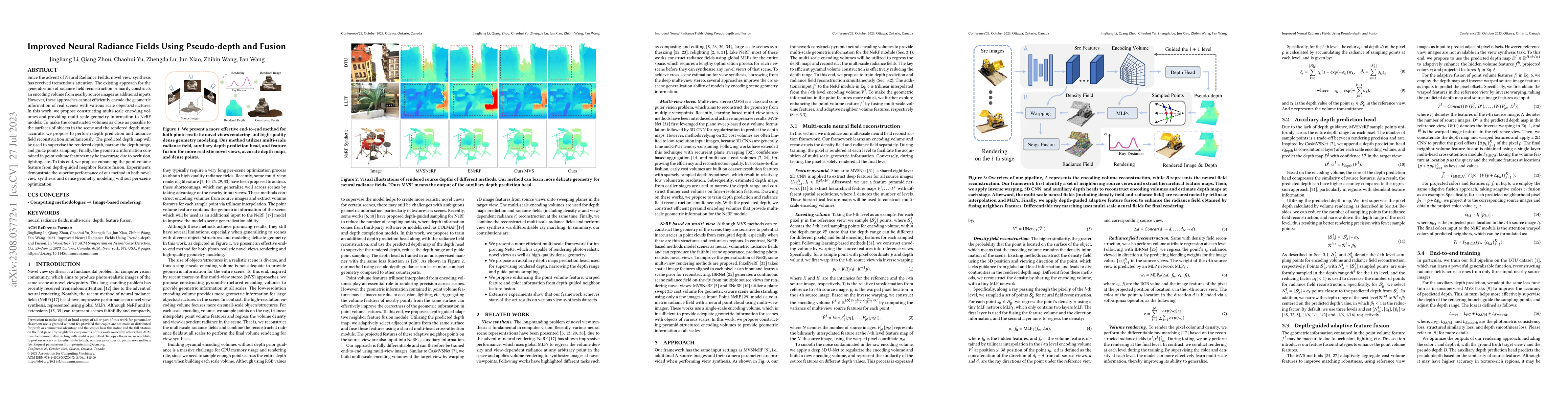 Thumbnail for Improved Neural Radiance Fields Using Pseudo-depth and Fusion