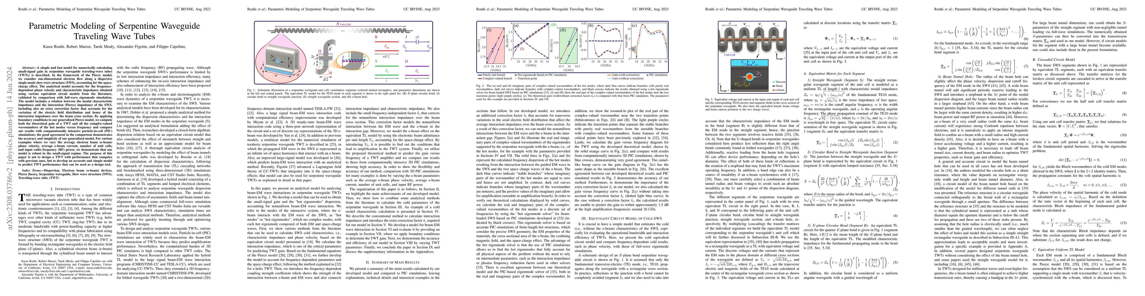 Thumbnail for Parametric Modeling of Serpentine Waveguide Traveling Wave Tubes