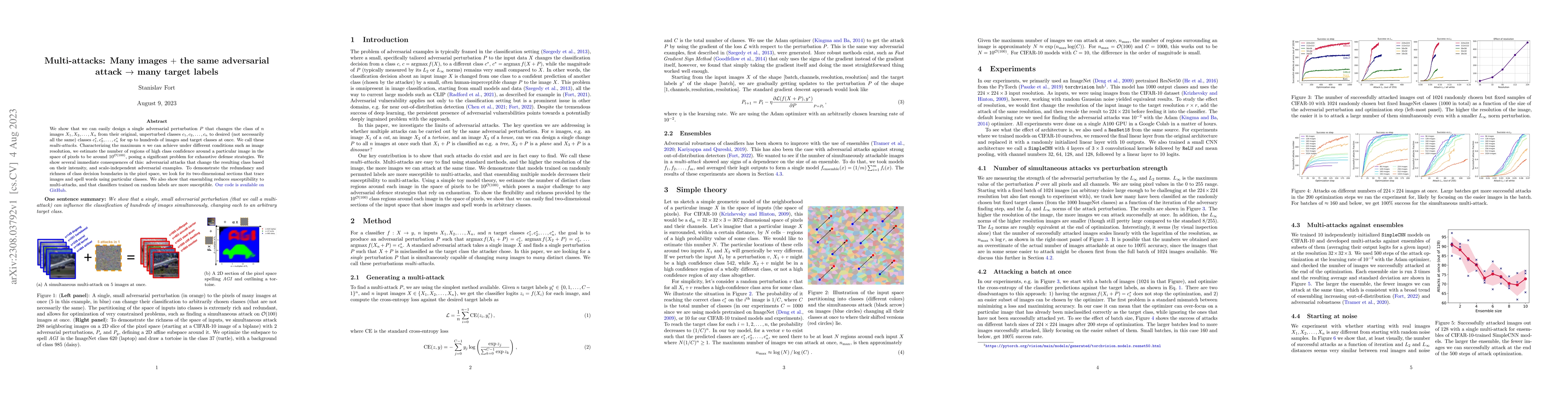 Thumbnail for Multi-attacks: Many images $+$ the same adversarial attack $\to$ many
  target labels