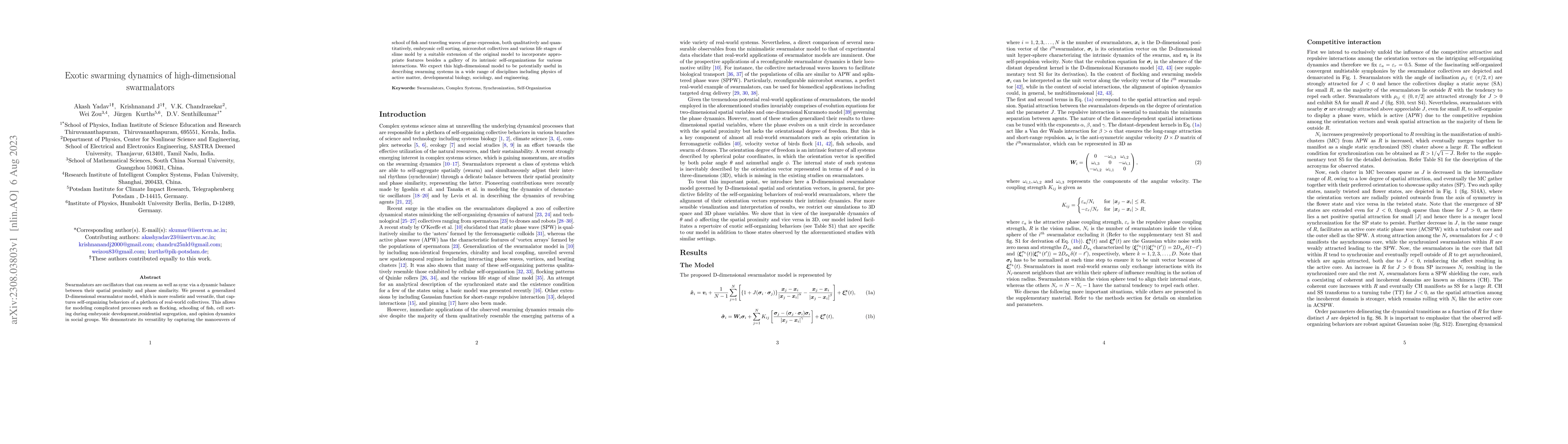 Thumbnail for Exotic swarming dynamics of high-dimensional swarmalators