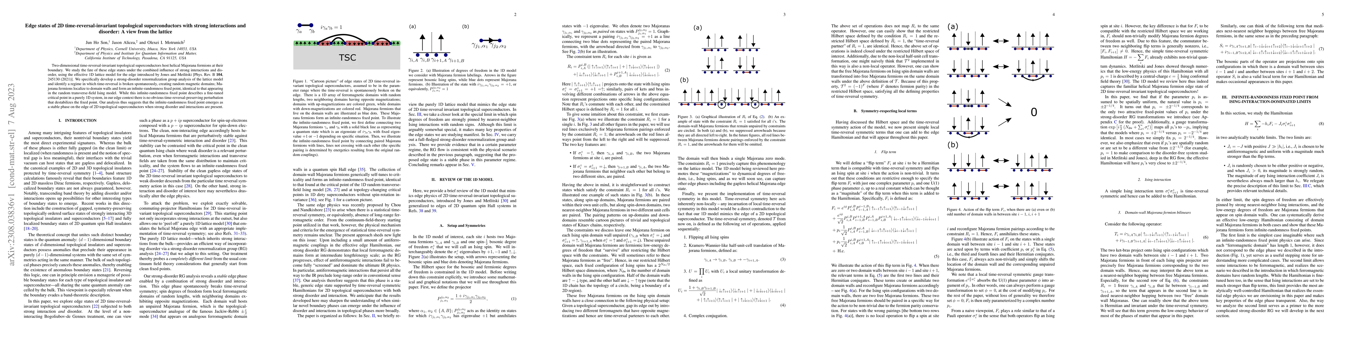 Thumbnail for Edge states of 2D time-reversal-invariant topological superconductors
  with strong interactions and disorder: A view from the lattice