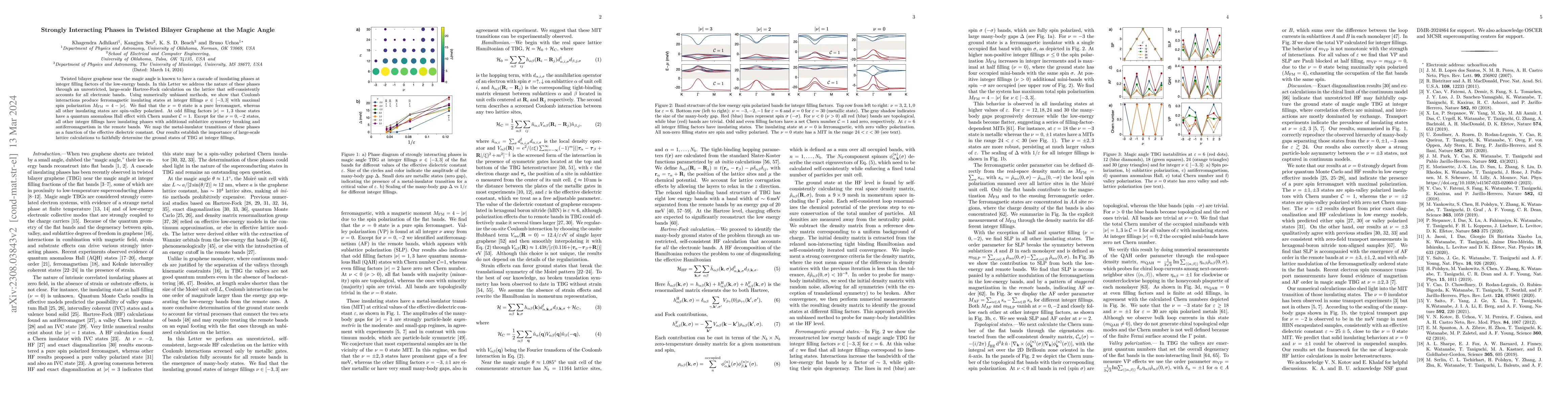 Thumbnail for Strongly Interacting Phases in Twisted Bilayer Graphene at the Magic
  Angle