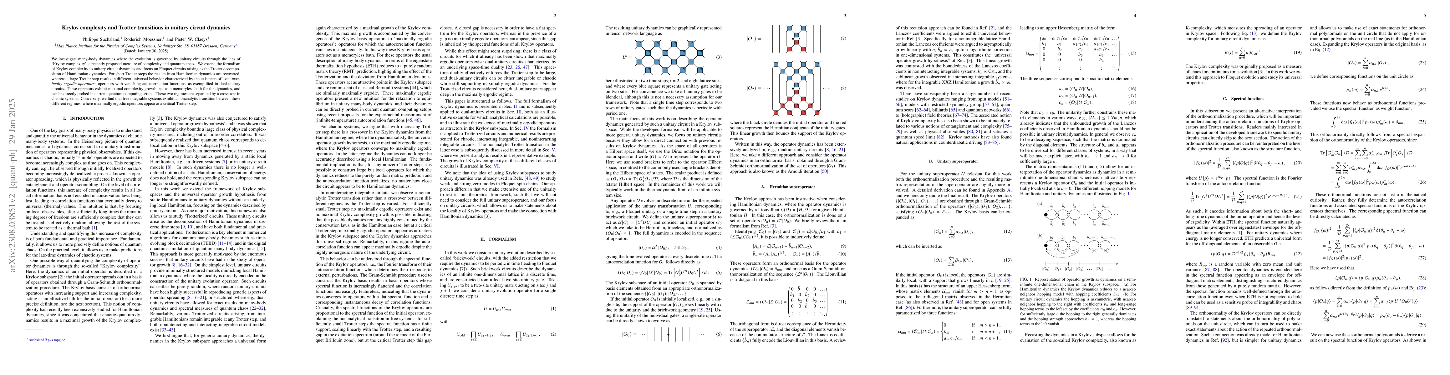 Thumbnail for Krylov complexity and Trotter transitions in unitary circuit dynamics