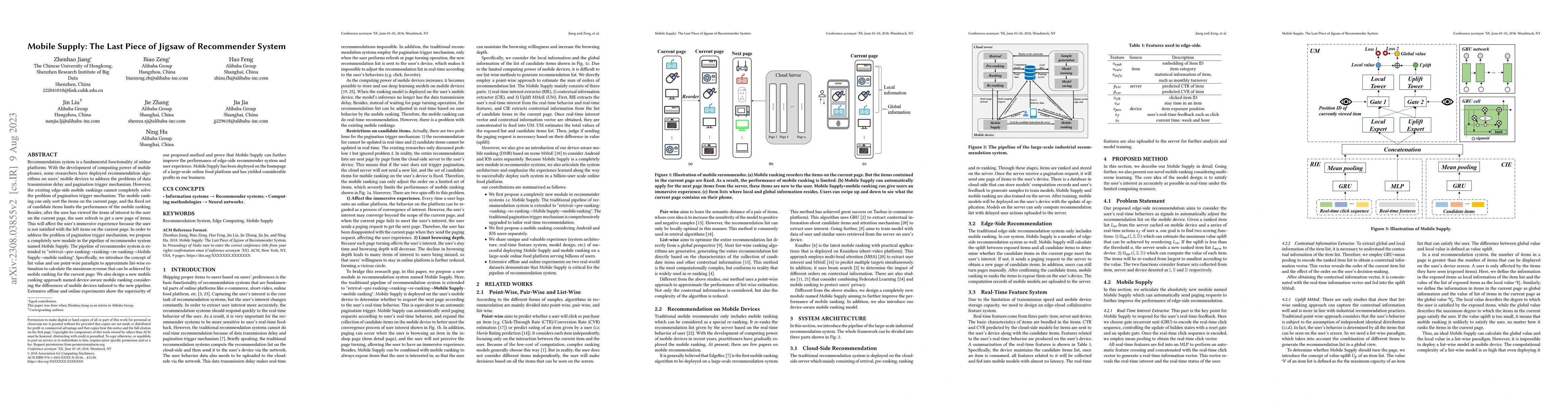 Thumbnail for Mobile Supply: The Last Piece of Jigsaw of Recommender System