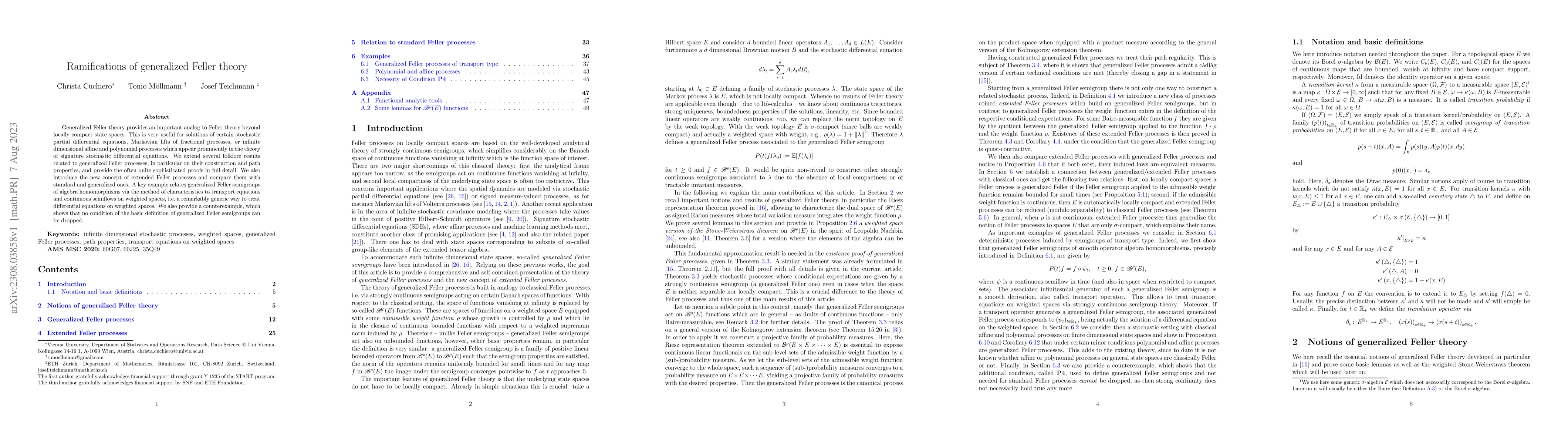 Thumbnail for Ramifications of generalized Feller theory