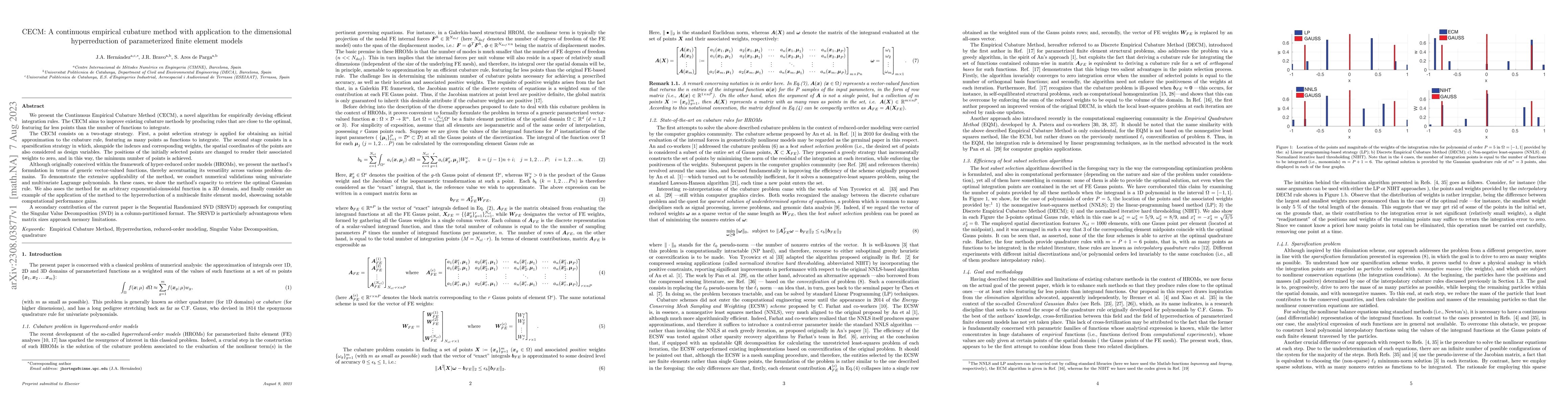 Thumbnail for CECM: A continuous empirical cubature method with application to the
  dimensional hyperreduction of parameterized finite element models
