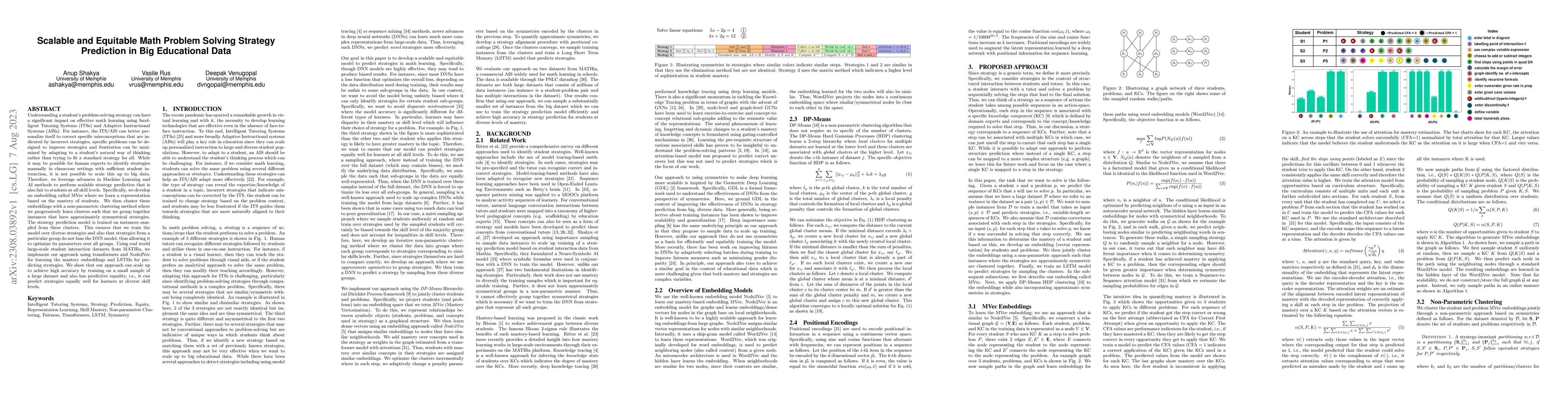 Thumbnail for Scalable and Equitable Math Problem Solving Strategy Prediction in Big
  Educational Data