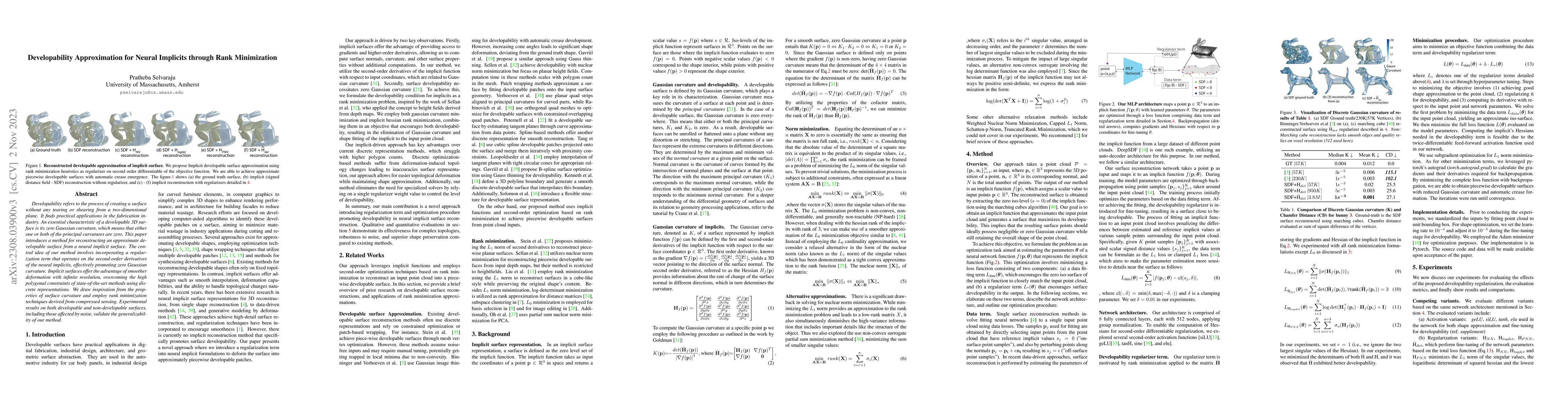 Thumbnail for Developability Approximation for Neural Implicits through Rank
  Minimization